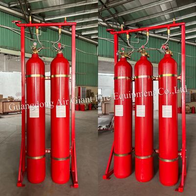 Quality  Network Type IG55 Inert Gas Fire Suppression System with 150-300 Bar Operating Pressure -10-50°C Storage Temperature and Audible And Visual Alarm factory
