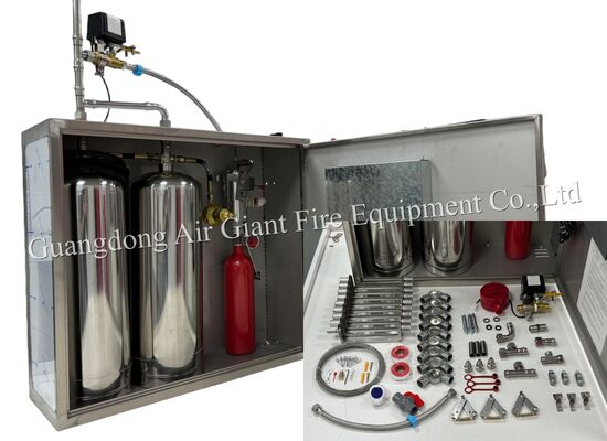 Quality  Double Bottles Automatic Protection Restaurant Fire Suppression System factory