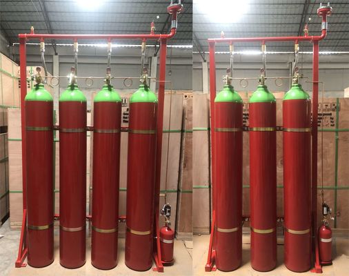 Nitrogen IG100 Inert Gas Suppression Fire Protection System 80Ltr