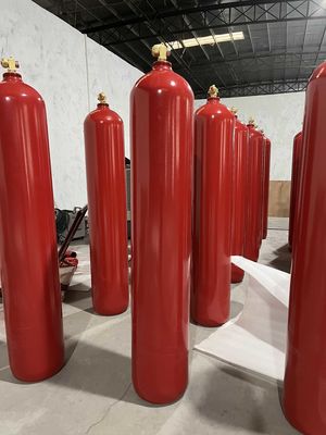 Carbon Dioxide Fire Suppression System CO2 Cylinders In Telecommunication Room