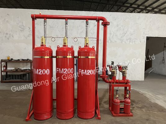 Enclosed Flooding FM200 Fire Suppression System Without Residue For Museum