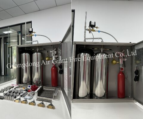Wet Chemical Kitchen Fire Extinguishing System Single And Double Bottle Group
