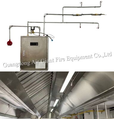 12L Reagent Filling Capacity Nitrogen-Driven Commercial Kitchen Fire Suppression System with Edible Oil Specific Fire Extinguishing Agent