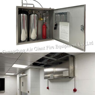 Double Bottles Commercial Kitchen Hood Fire Suppression System For Grease Ducts